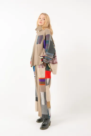 ニットコラージュプルオーバー