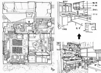 西山教授によるスケッチ