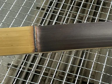 竹の焼き加工後