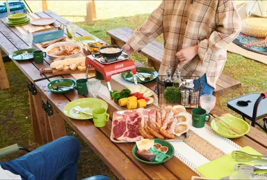 コールマングッズでBBQ