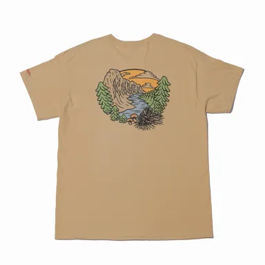 “LANDSCAPE”S/S TEE サンドカーキ バック