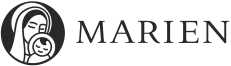 マリエン｜ドイツハーブブランドロゴ　子どもを抱える聖母マリア像