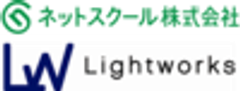 ネットスクール株式会社、株式会社ライトワークスのロゴ
