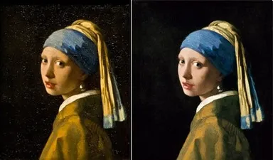 左：原画／右：当時の色彩を再現したリ・クリエイト