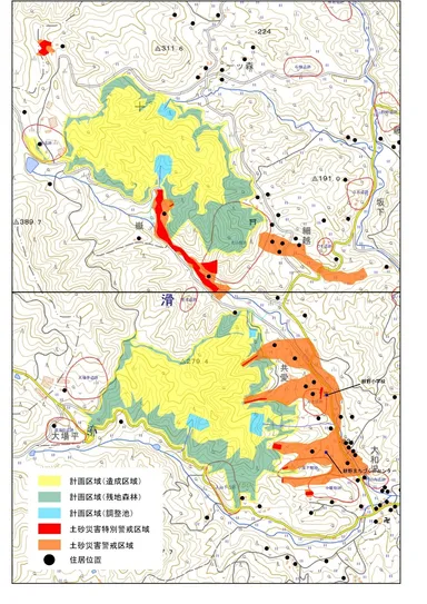 宮城県丸森町メガソーラー計画区域