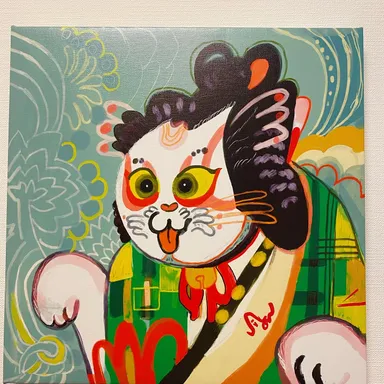 浮世絵と猫を合わせて浮世絵にゃーむすを作成