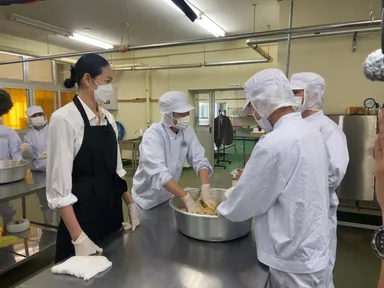 高校生とお手軽味噌づくり