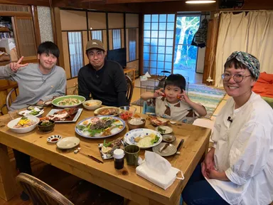 移住家族と山下健二郎