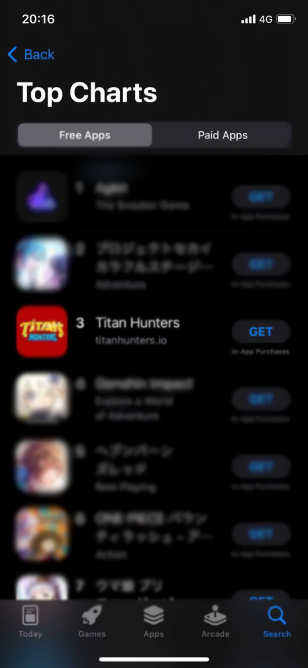 NFT機能がついたモバイルゲーム「Titan Hunters」が
リリースから1か月で日本のApp Storeで3位を達成！ – Net24