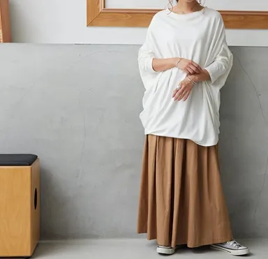 ツイルタックロング丈スカート