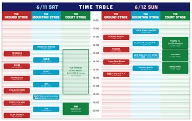 THE CAMP BOOK 2022　タイムテーブル