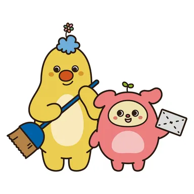 イメージキャラクターのここくんとくらちゃん2