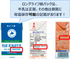 ロングライフ紙パックの見分け方