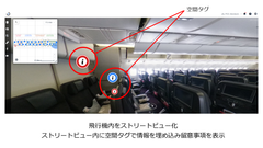 飛行機内をストリートビュー化