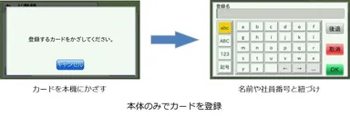 本体のみでカードを登録
