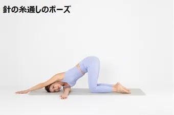朝におすすめ　針の糸通しのポーズ