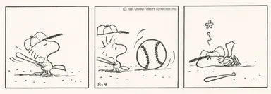 「ピーナッツ」原画(部分)　1981年8月4日