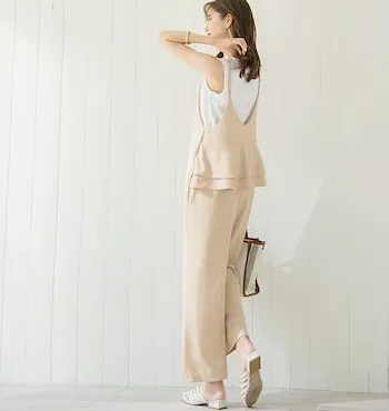 CICIBELLA／バックフリル サロペット