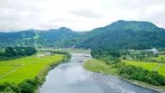 自然豊かな川と田んぼ