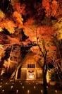 紅葉に包まれる「軽井沢高原教会」