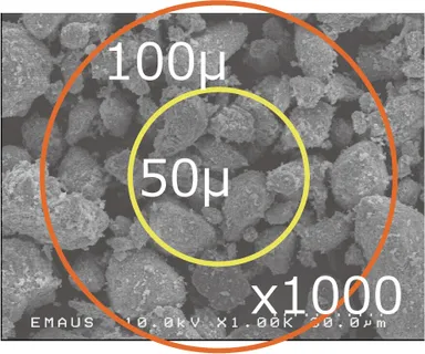 パラオ白泥×1000　※毛穴より小さい