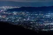 比叡山から望む夜景(京都方向)