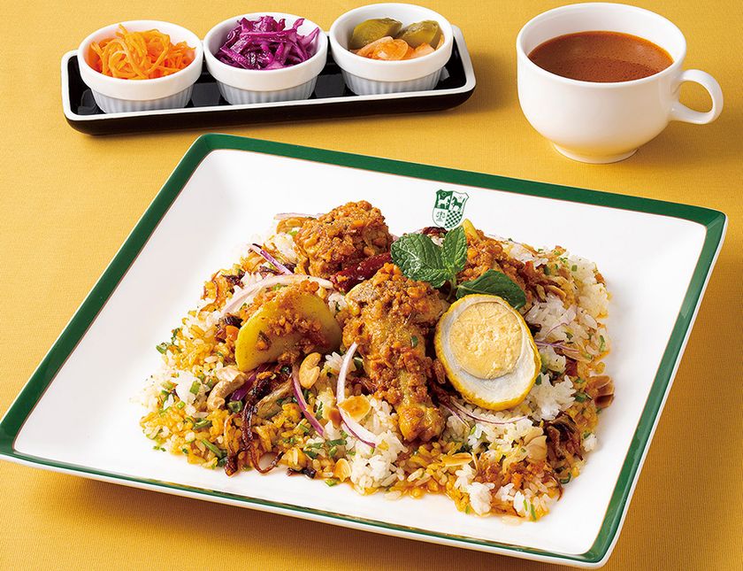 日本で初めて本場インドのカリーを発売して95年、今、新たなチャレンジ
「チキンビリヤニ　～幻の米　白目米（しろめまい）使用～」
2022年6月12日（日）提供開始
