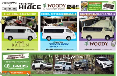コラボレーションキャンピングカー「WOODY」＆JAOS