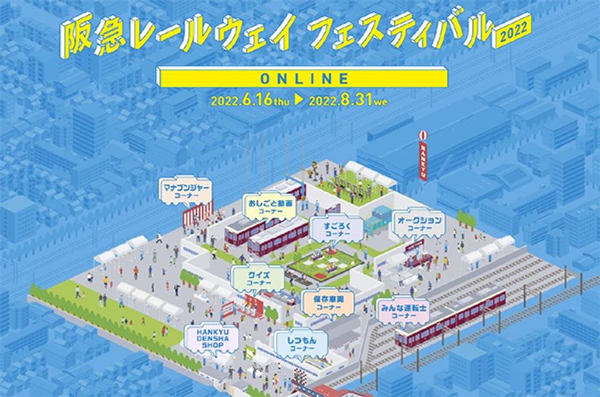 「阪急レールウェイフェスティバル2022 ONLINE」を開催します
～往年の車両を公開する新コーナーや
さらに充実したコンテンツをお楽しみください～