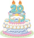 シナモロールのデビュー20周年ケーキ