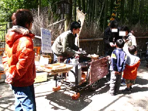 焼き栗販売風景