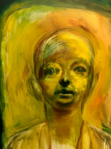 長谷川彰宏「Untitled」(2022) キャンバス、油彩(画像は部分)　130.3×97.7cm