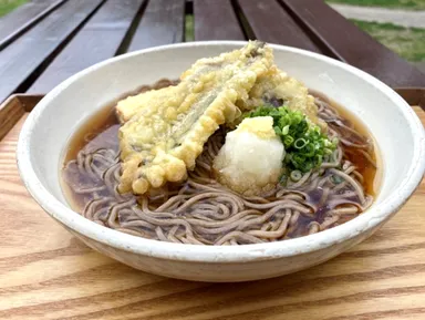 「あまご天ぷら蕎麦」
