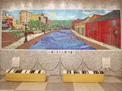 小樽運河のガラスタイル画