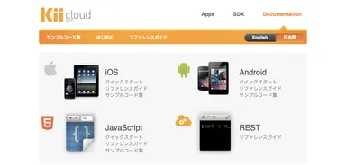 Kii Cloud 画面イメージ