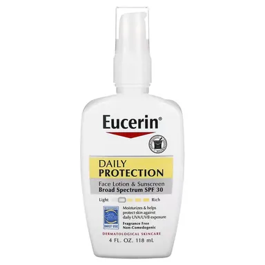 Eucerin, デイリープロテクション・モイスチャライジングフェイスローション, サンスクリーンSPF30, 118ml