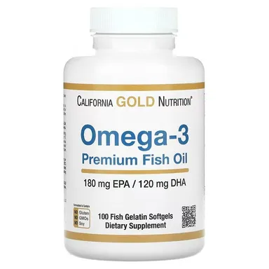 California Gold Nutrition, オメガ3プレミアムフィッシュオイル, 魚ゼラチンソフトジェル100粒