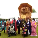 第72回全国植樹祭において 三日月滋賀県知事、信長隊安土衆と記念撮影