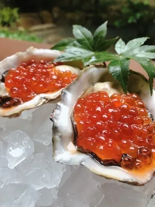 牡蠣のいくらがけ