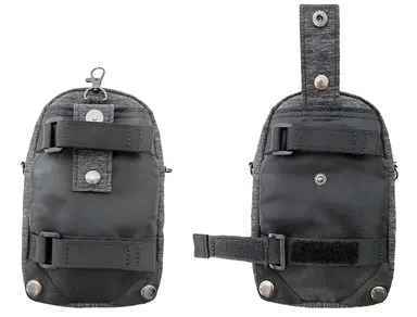 フック掛け、巻き付け、ベルト通しが可能