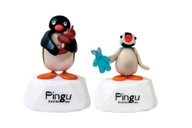 Pingu 40thフィギュア ピングー＆ピンガ 宝物のぬいぐるみ