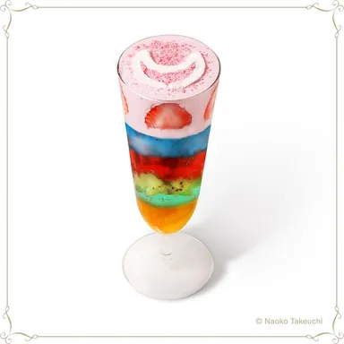 セーラー5戦士のレインボーパフェ