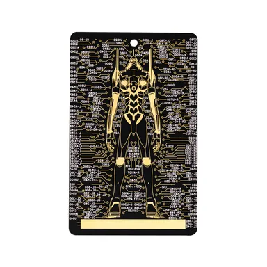 FLASH EVA01 基板アート バッグタグ　黒　裏