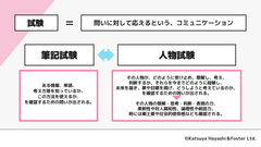 筆記試験と人物試験の違い