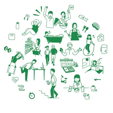 健康経営サポートシステム『Myケンタス』イラスト