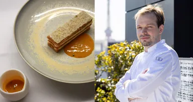 「Beige Alain Ducasse Tokyo」の「Millefeuille Glace Mangue Passion」