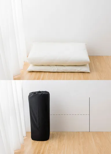 敷布団との収納性比較