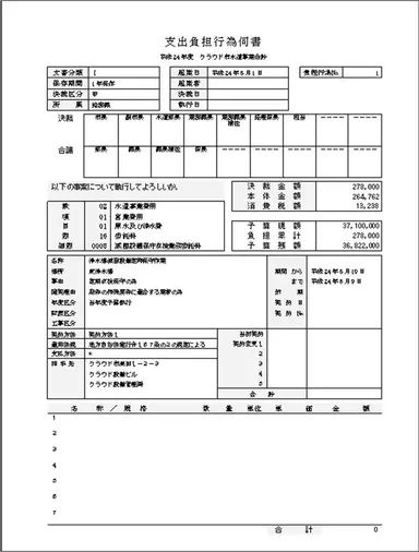 支出負担行為伺書