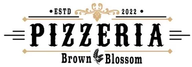 PIZZERIA Brown Blossomロゴ