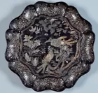 螺鈿水禽文輪花盆(らでんすいきんもんりんかぼん)  　中国・明時代　